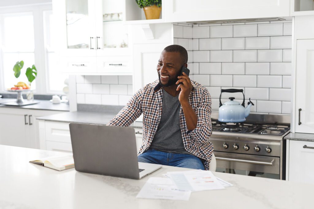 Talking on a VoIP home phone and using a laptop with MCSnet wireless internet