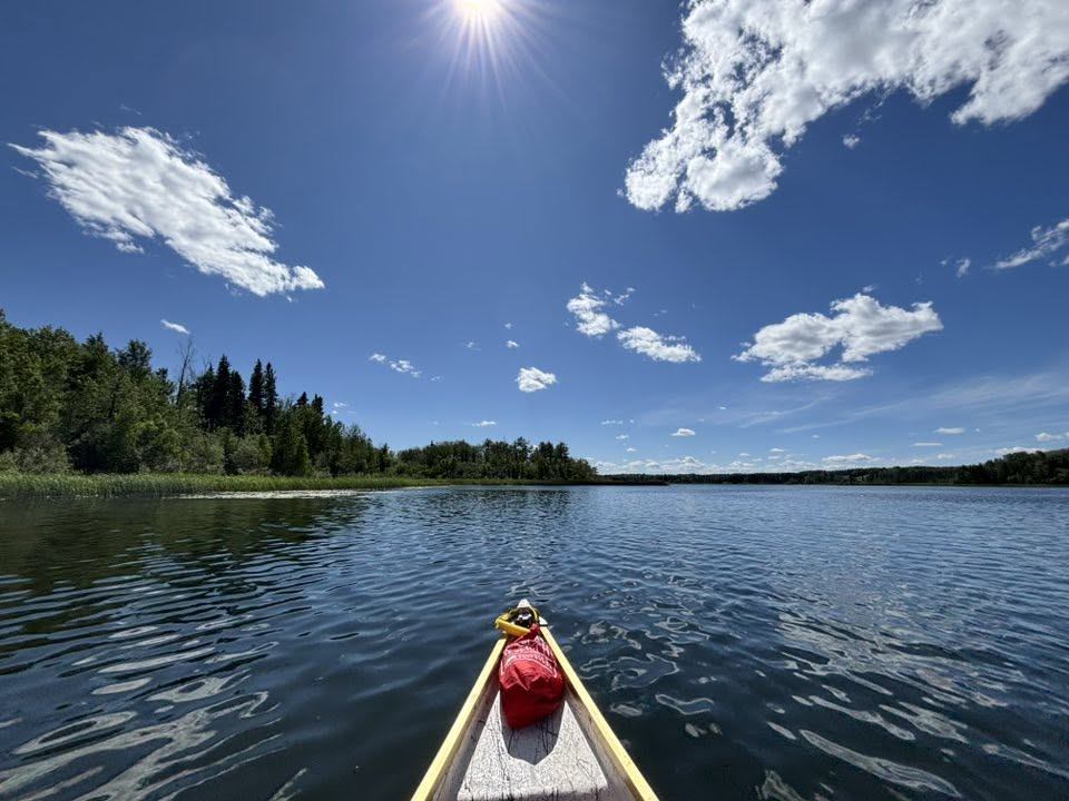Canoe on Island Lake, Athabasca County, Alberta