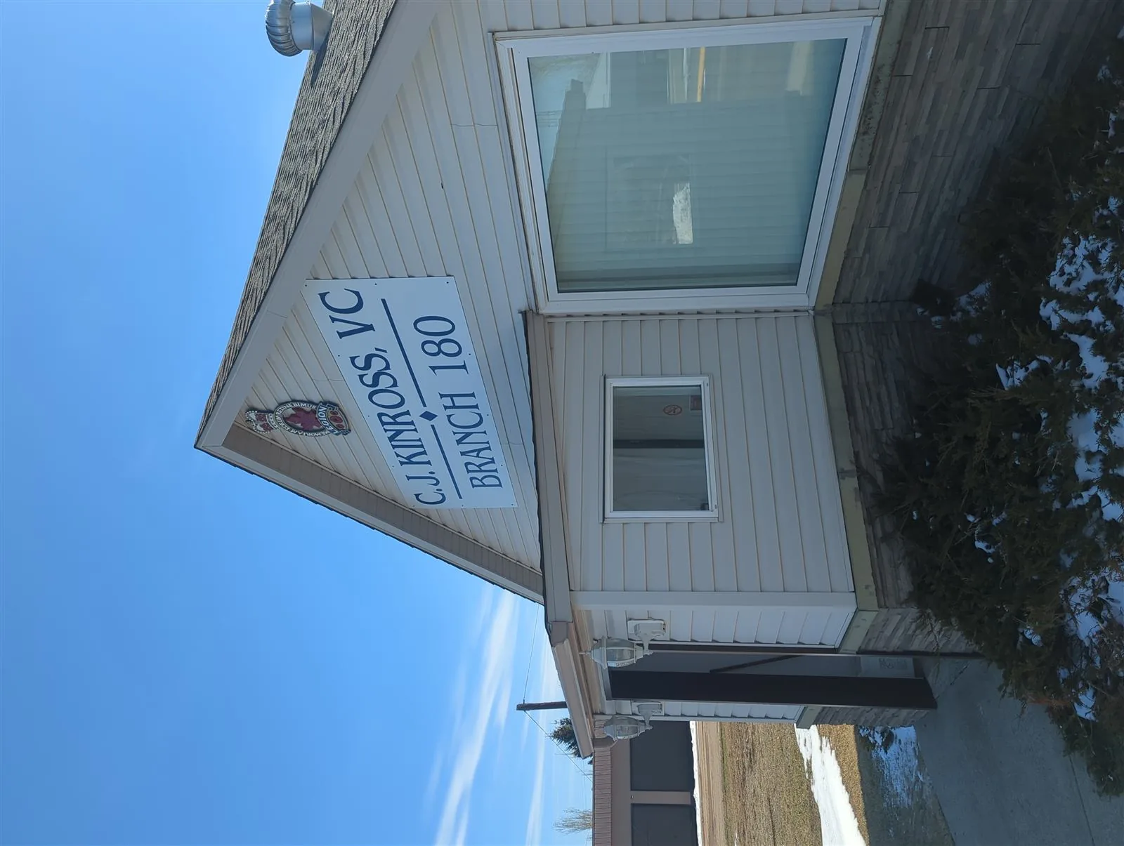 C.J. Kinross VC Legion Branch 180 building in Lougheed, Alberta